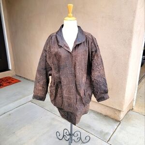 𝅺VINTAGE Pelle Pelle women's leather bomber jacket.